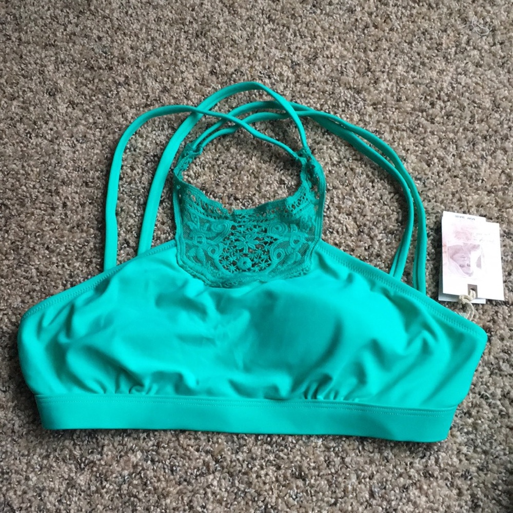 Teal bikini top